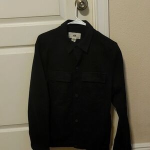 Black Twill Shirt Jacket
